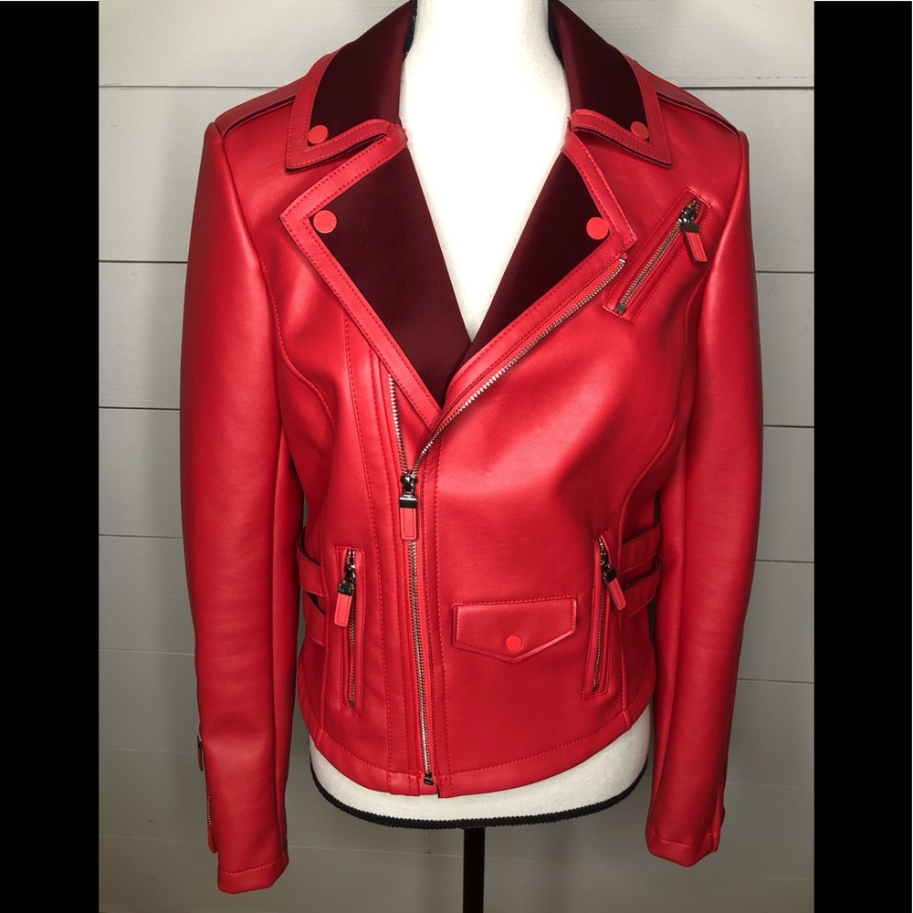 Express Vegan Leather Asymmetrical Moto Jacket